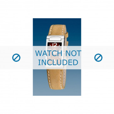 Festina pulseira de relogio F16230 / F16230/40 F16230/4 Couro Bege 18mm + costura branca