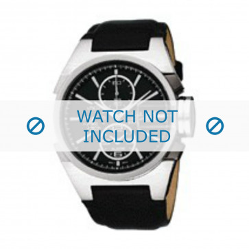 Pulseira de relógio Pulsar YM62-X156 Couro Preto 18mm