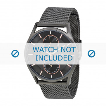 Pulseira de relógio Skagen SKW6180 Milanesa Cinza antracite 22mm
