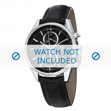 Pulseira de relógio Tag Heuer CAR2110 / CAR2111 / CAR2150 / FC6266 Couro Preto 20mm