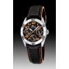 Pulseira de relógio Lotus 15651-5 Couro Preto 18mm