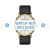 Pulseira de relógio Marc by Marc Jacobs MJ1532 Couro liso Preto 18mm