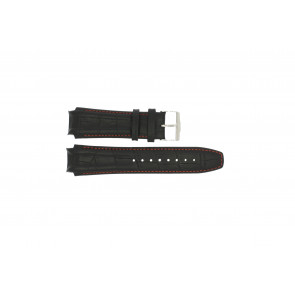 Pulseira de relógio Jacques Lemans 1-1661R Couro Preto 20mm
