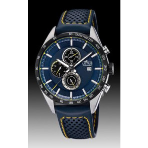 Pulseira de relógio Lotus 18370-2 Couro Azul 21mm