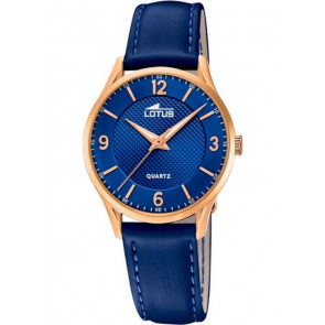 Pulseira de relógio Lotus 18407-B Couro Azul 15mm
