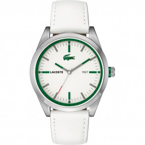 Lacoste pulseira de relogio 2010595 / LC-52-1-14-2275 Couro Branco 22mm + costura branca