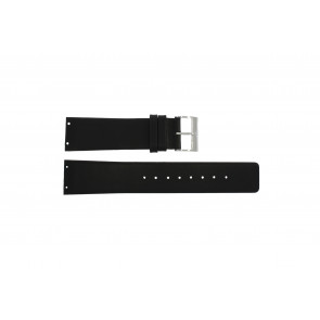 Pulseira de relógio Skagen 233XXLSLB / SKW6105 Couro Preto 23mm