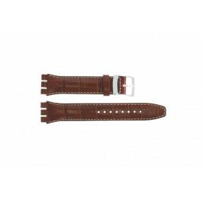 Pulseira de relógio Swatch (alt.) 516431.94.17 Couro Conhaque 17mm