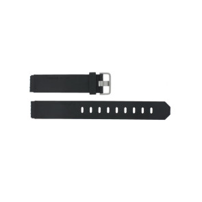 Jacob Jensen pulseira de relogio 732 / 742 / 640 / 641 / 660 / 662 / 680 / 681 Borracha Preto 17mm