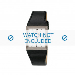 Pulseira de relógio Boccia 3148-01-BO3148-01-40 Couro Preto 22mm