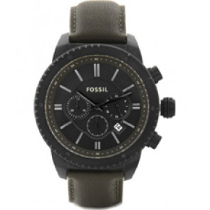 Pulseira de relógio Fossil BQ1647 Couro Verde 22mm