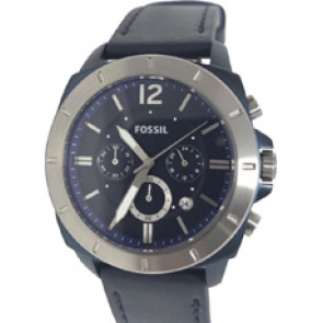 Pulseira de relógio Fossil BQ2194 Couro Azul 24mm