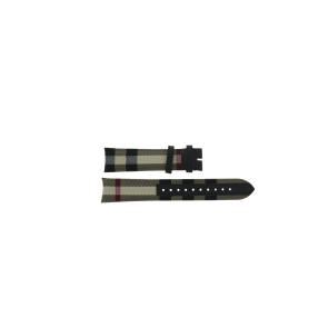 Pulseira de relógio Burberry BU10001 Couro/Textil Multicolorido 20mm