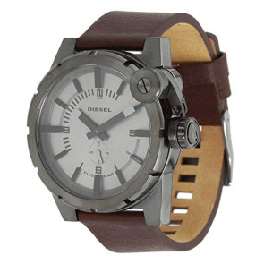 Pulseira de relógio Diesel DZ4238 Couro Marrom 24mm