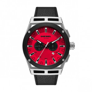 Pulseira de relógio Diesel DZ4591 Couro Preto 26mm