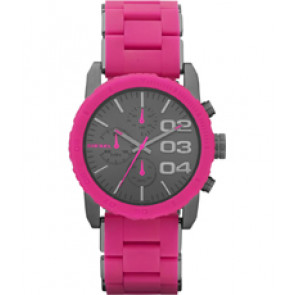 Pulseira de relógio Diesel DZ5362 Aço/Silicone Rosa 22mm