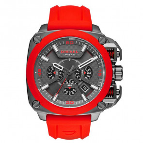 Pulseira de relógio Diesel DZ7368 Silicone Vermelho