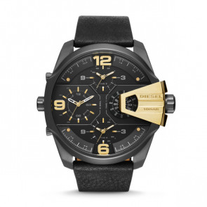 Pulseira de relógio Diesel DZ7377 Couro Preto 28mm