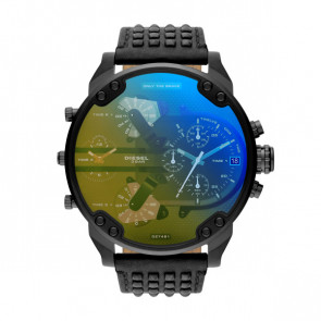 Pulseira de relógio Diesel DZ7451 Couro Preto 28mm