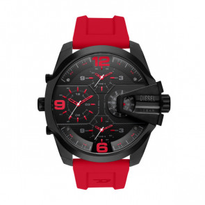 Pulseira de relógio Diesel DZ7466 Borracha Vermelho 28mm