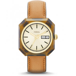 Pulseira de relógio Fossil ES3540 Couro Marrom 18mm