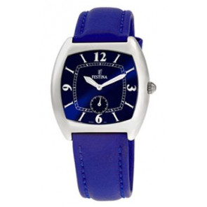 Pulseira de relógio Festina F16041-2 Couro Azul 22mm
