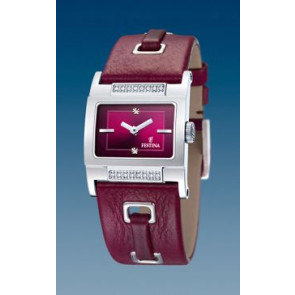 Pulseira de relógio Festina F16325-2 Couro Bordéus 24mm