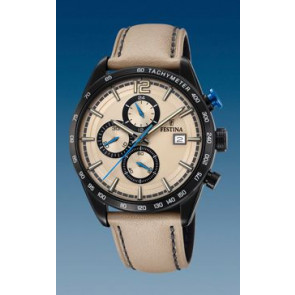 Pulseira de relógio Festina F20344-1 Couro Bege 22mm