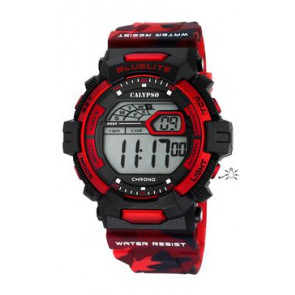 Pulseira de relógio Calypso K5693-6 Plástico Vermelho 27mm