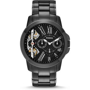 Pulseira de relógio Fossil ME1147 Aço inoxidável Preto 22mm