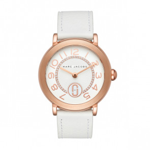 Pulseira de relógio Marc by Marc Jacobs MJ1616 Couro Branco 18mm