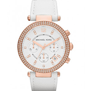 Pulseira de relógio Michael Kors MK2281 Couro Branco 21mm