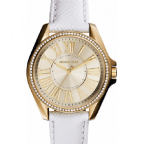Pulseira de relógio Michael Kors MK2394 Couro Branco 18mm