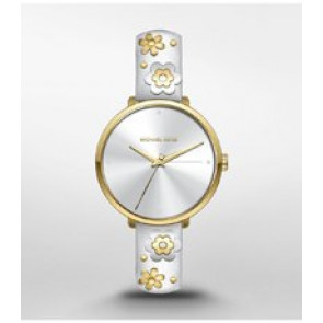 Pulseira de relógio Michael Kors MK2821 Couro Branco 14mm