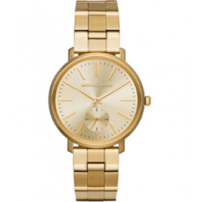 Pulseira de relógio Michael Kors MK3500 Aço Banhado a ouro 18mm