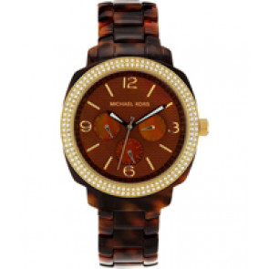 Pulseira de relógio Michael Kors MK5086 Plástico Marrom 18mm