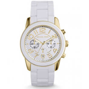 Pulseira de relógio Michael Kors MK5889 Silicone Branco 22mm