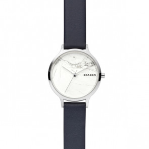 Pulseira de relógio Skagen SKW2719 Couro Azul 14mm