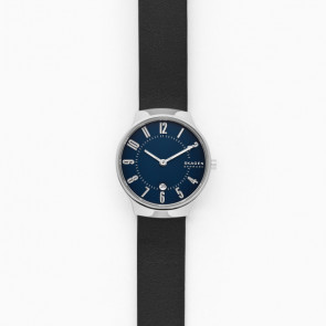 Pulseira de relógio Skagen SKW2807 Couro Preto 14mm