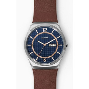 Pulseira de relógio Skagen SKW6785 Couro Marrom 28mm