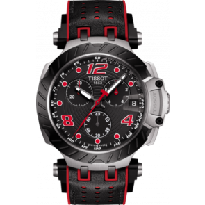 Pulseira de relógio Tissot T1154172705702 / T603045116 Borracha Preto 22mm