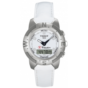 Pulseira de relógio Tissot T33155811 / T610014627 Couro Branco 20mm