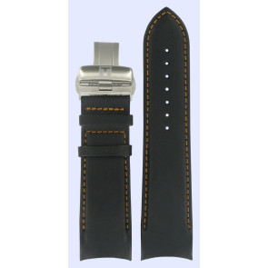 Pulseira de relógio Tissot T600028613 / T600041157 Couro Preto 24mm