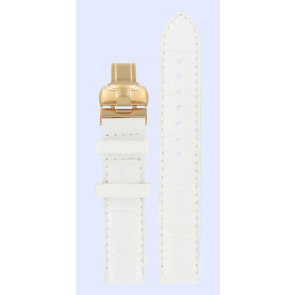 Pulseira de relógio Tissot T600029846 Couro Branco 16mm
