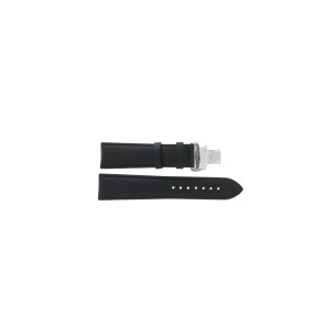 Pulseira de relógio Tissot T099.407.16.058.00 / T600035976 Couro Preto 21mm