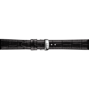 Pulseira de relógio Tissot TRADITION / T600042812 / J176 / T0634091605800A Couro Preto 18mm