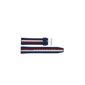 Pulseira de relógio Tommy Hilfiger TH.306.1.47.2888 / TH679302558 / 2558 Couro/Plástico Azul 20mm