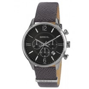 Pulseira de relógio Breil TW1779 Couro Cinza 20mm