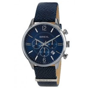 Pulseira de relógio Breil TW1780 Couro Azul 20mm