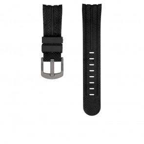 Pulseira de relógio TW Steel TWB168 Silicone Preto 22mm
